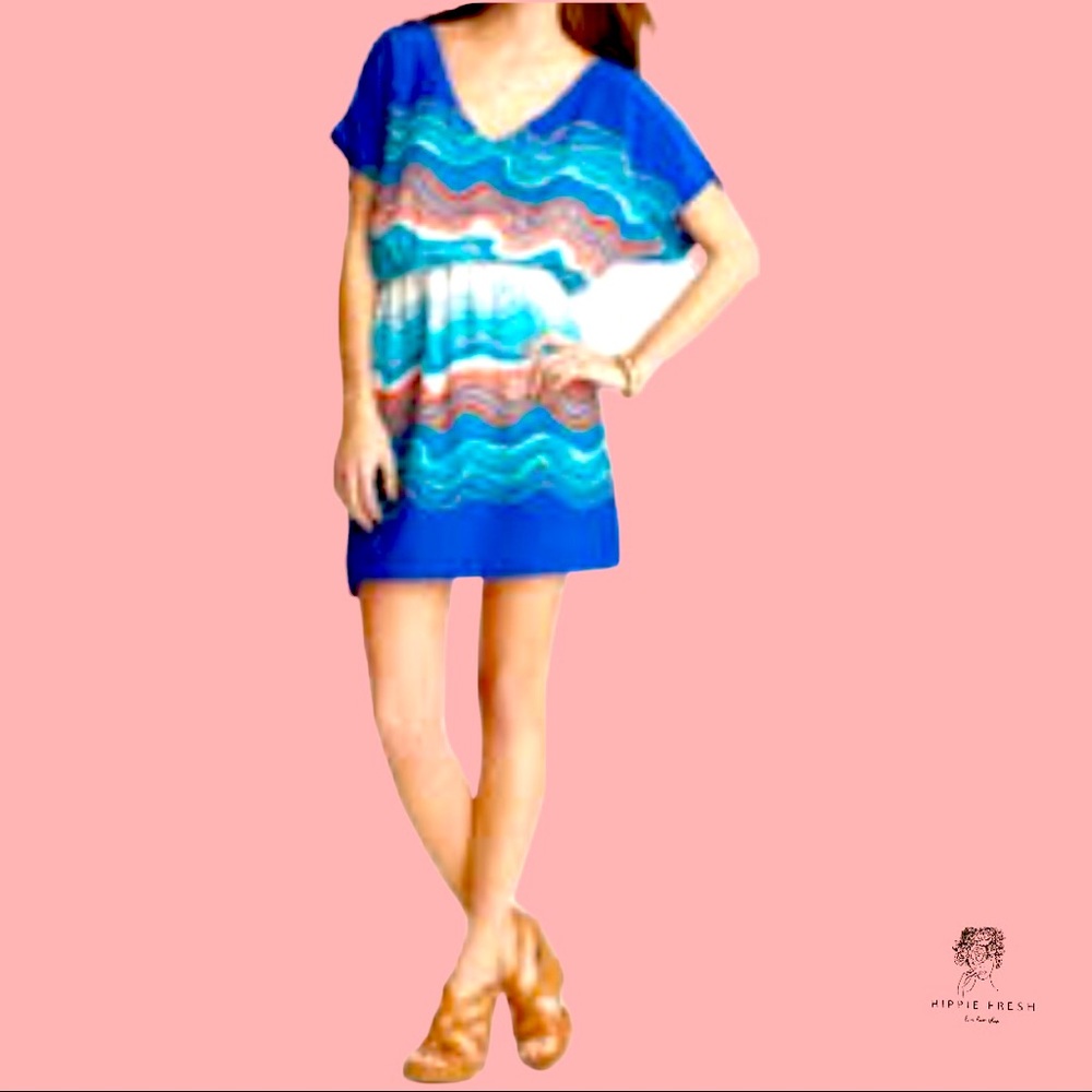 Trina Turk 100% Silk Caspian Agate Swirl Print Dress Size 4